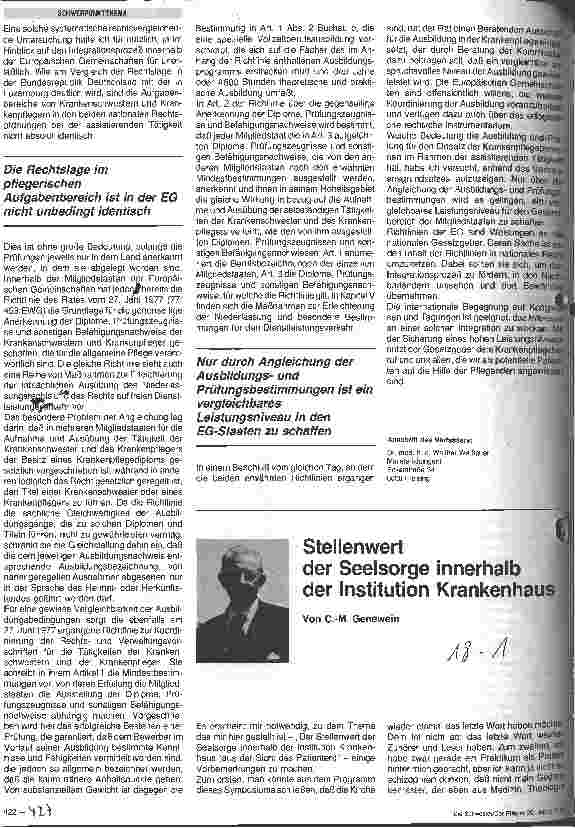 Vorschauseite 4: Die rechtliche Stellung des Pflegepersonals und die Richtlinien der Europäischen Gemeinschaft