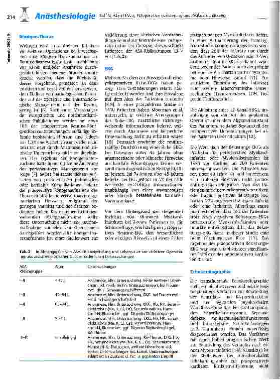Vorschauseite 2: Präoperative Evaluierung und Risikoabschätzung