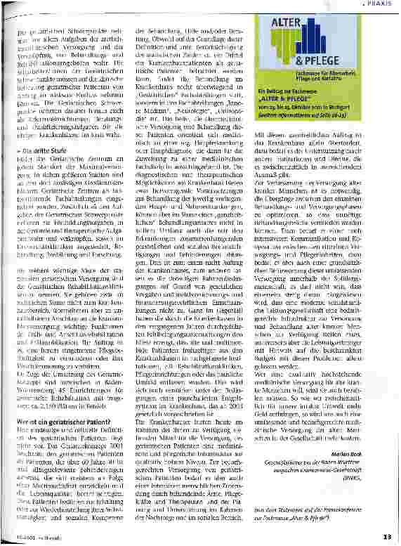 Vorschauseite 2: Alter und Pflege