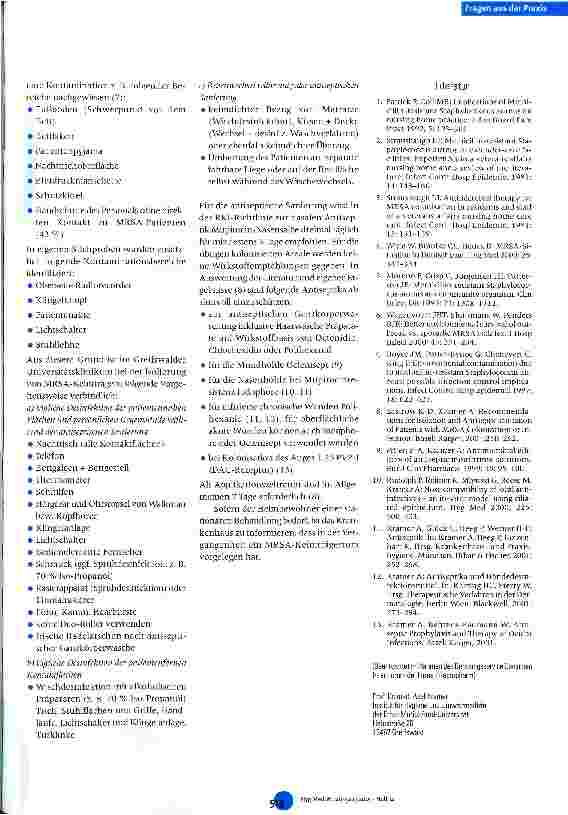 Vorschauseite 2: MRSA im Pflegeheim