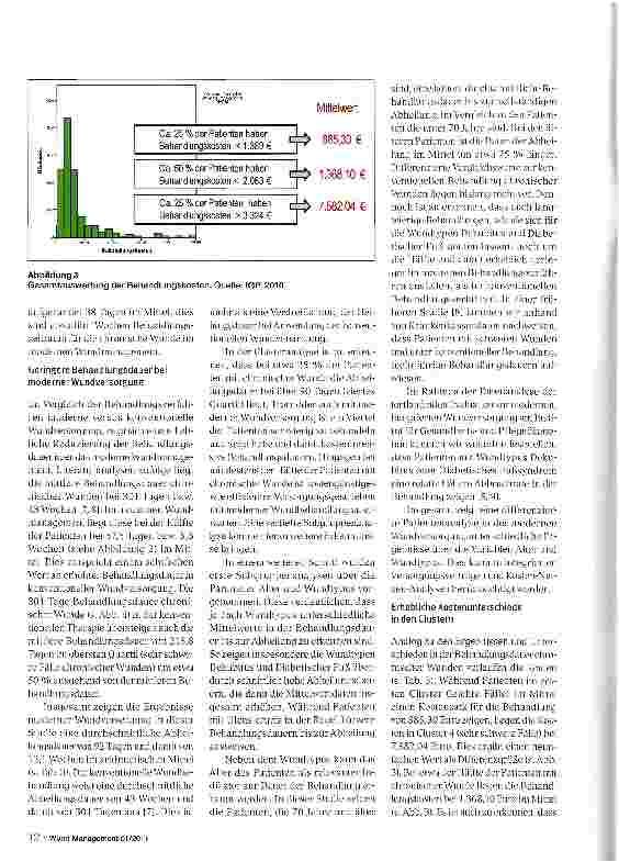 Vorschauseite 5: Kosten-Nutzen-Bewertung in der Versorgungchronischer Wunden - Clusteranalyse nach Dauer der Behandlung und Kostentypologie