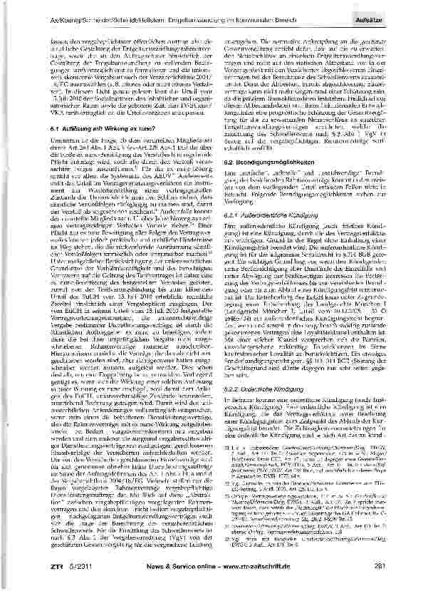 Vorschauseite 5: Entgeltumwandlung im kommunalen Bereich: Handlungsbedarf nach dem Urteil des EuGH vom 15. Juli 2010 - Rs. C-271/08 - (ZTR 2010, 590)