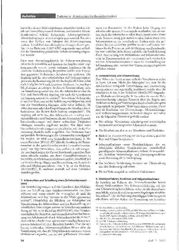Vorschauseite 5: Aktuelle europäische Entwicklungen zu Arbeitsschutzmaßnahmen im Krankenhausund Gesundheitssektor