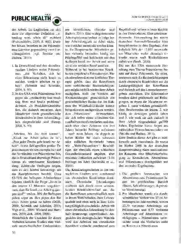 Vorschauseite 2: Präsentismus: Arbeiten mit eingeschränkter Gesundheit