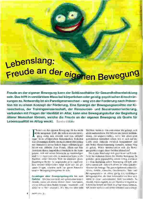 Vorschauseite 1: Lebenslang Freunde an der eigenen Bewegung