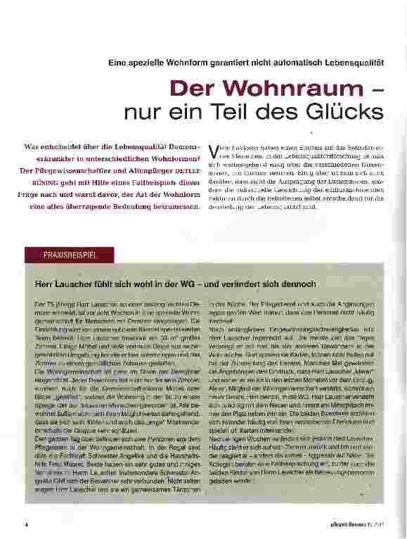 Vorschauseite 1: Der Wohnraum - nur ein Teil des Glücks