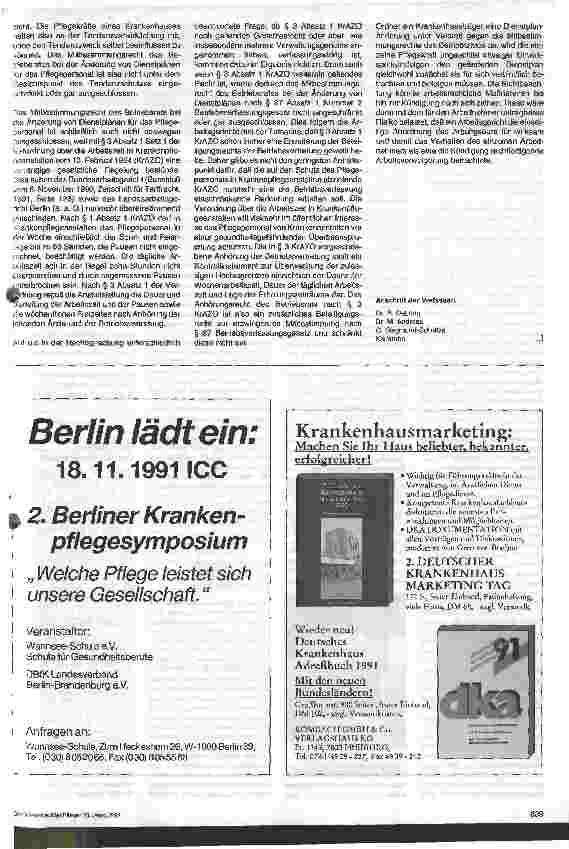 Vorschauseite 2: Die Änderung von Dienstplänen für das Pflegepersonal unterliegt der erzwingbaren Mitbestimmung des Betriebsrates