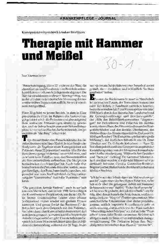 Vorschauseite 1: Therapie mit Hammer und Meißel
