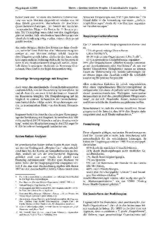 Vorschauseite 2: Gewinnorientierte Hospize, US-amerikanische Impulse für Deutschland?