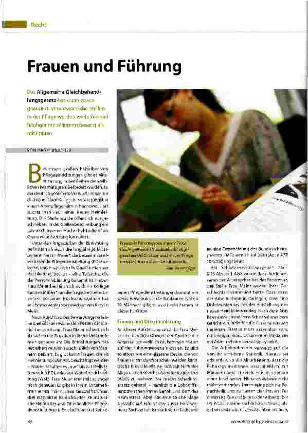 Vorschauseite 1: Frauen und Führung