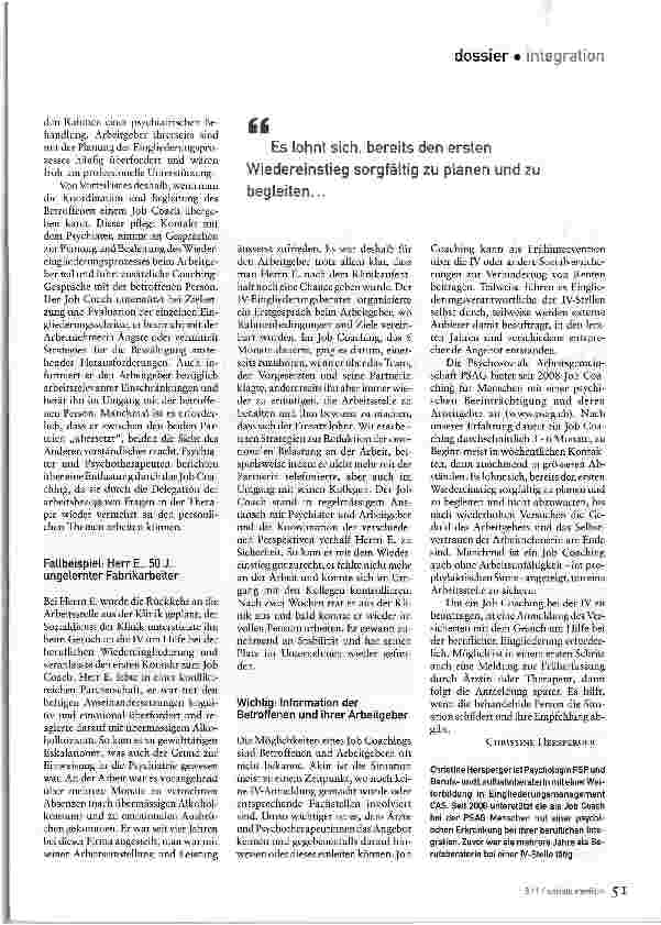 Vorschauseite 2: Psychisch krank in der Arbeitswelt