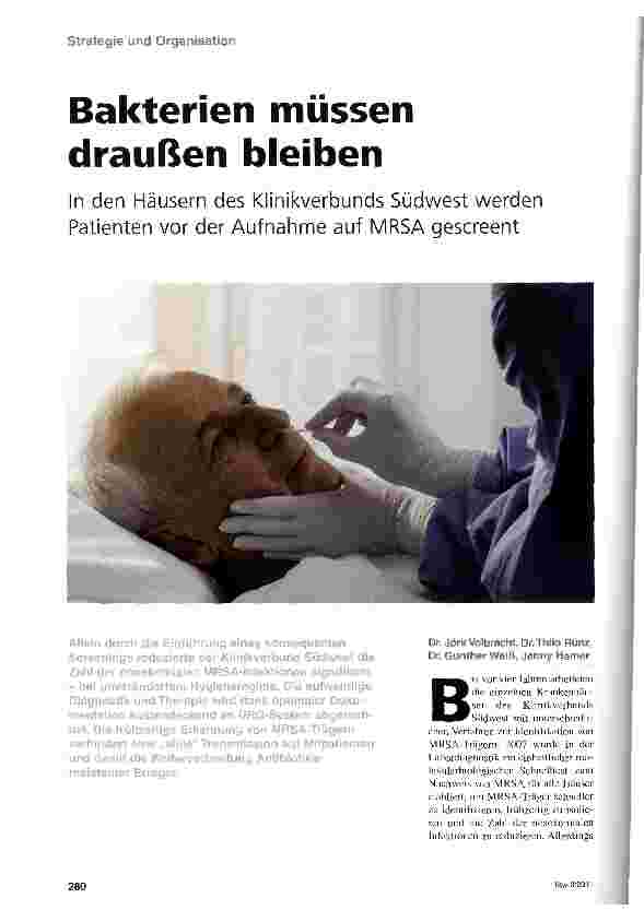 Vorschauseite 1: Bakterien müssen draußen bleiben