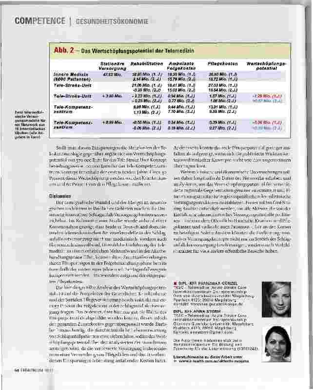 Vorschauseite 3: Telemedizin in der Schlaganfallakutversorgung -medizinisch wie ökonomisch interessant