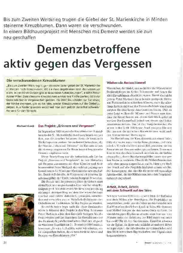 Vorschauseite 1: Demenzbetroffene aktiv gegen das Vergessen