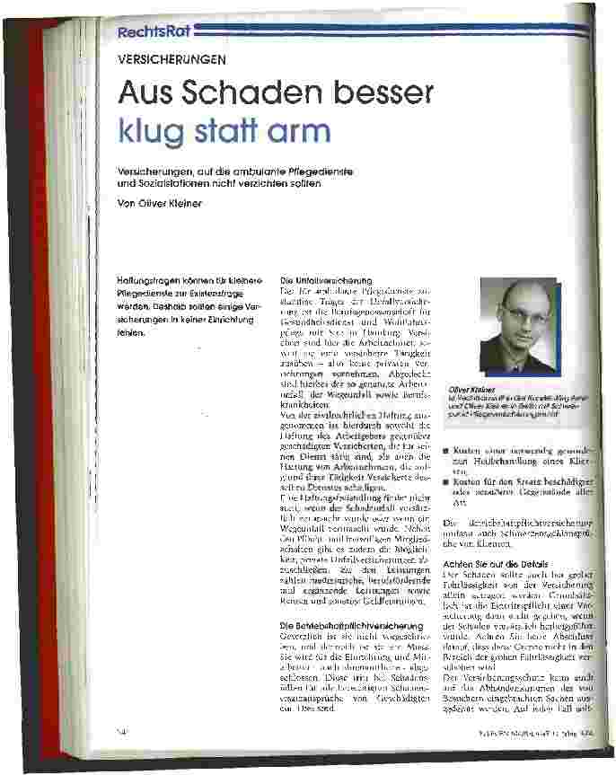 Vorschauseite 1: Aus Schaden besser klug als arm
