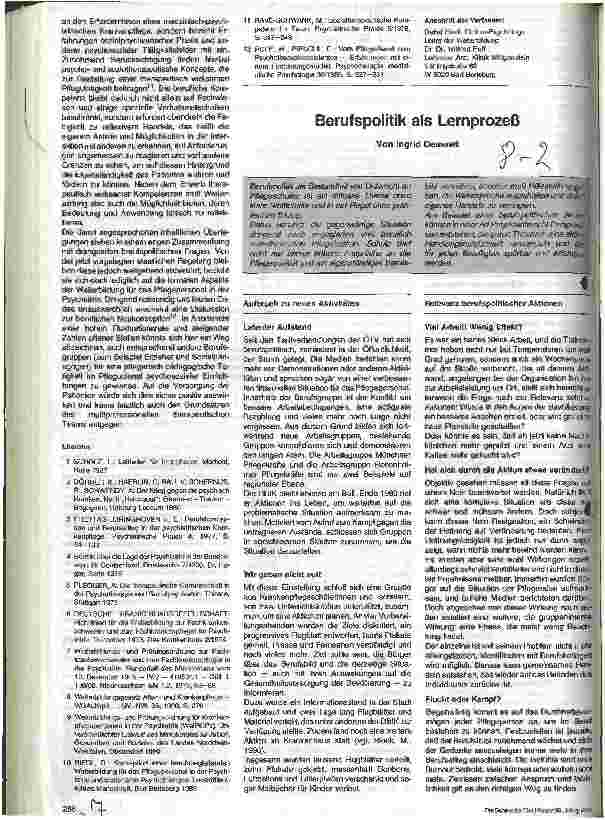 Vorschauseite 3: Psychiatrische Fachkrankenpflege - Weiterbildungsgesetz für Nordrhein-Westfalen verabschiedet