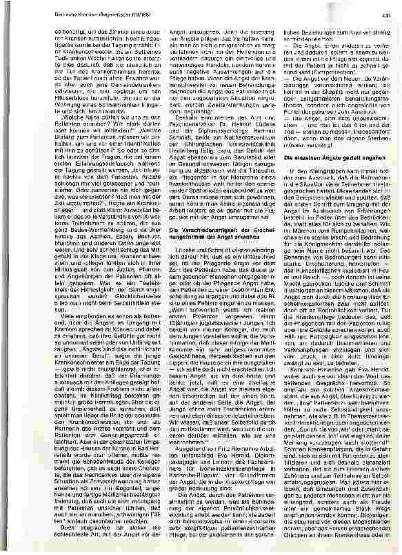 Vorschauseite 2: Angst vor der Angst der Patienten? Zu einer Tagung der evangelischen Akademie Baden in Bad Herrenalb