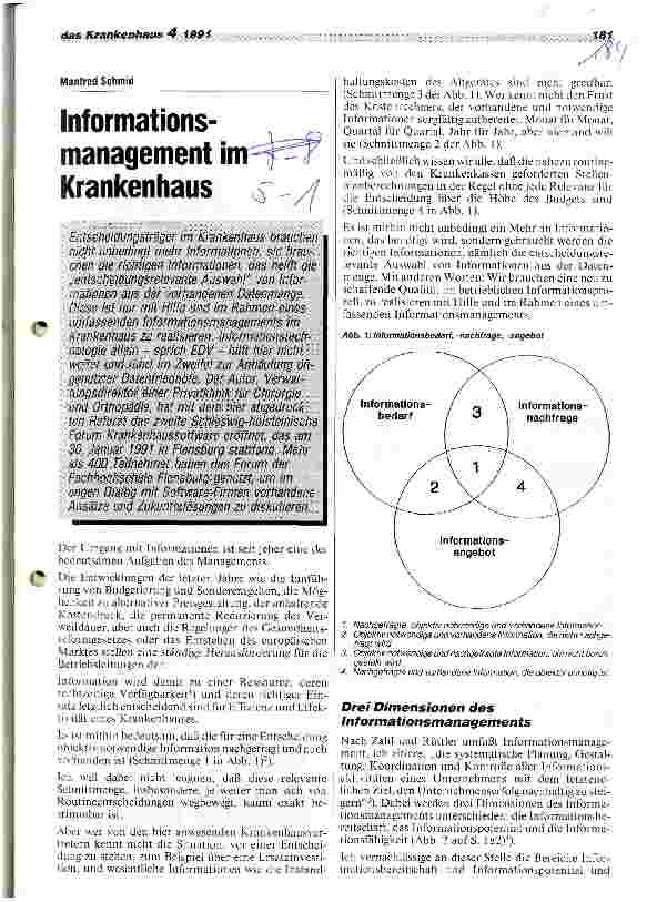 Vorschauseite 1: Informationsmanagement im Krankenhaus
