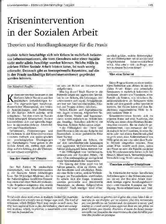 Vorschauseite 1: Krisenintervention in der Sozialen Arbeit