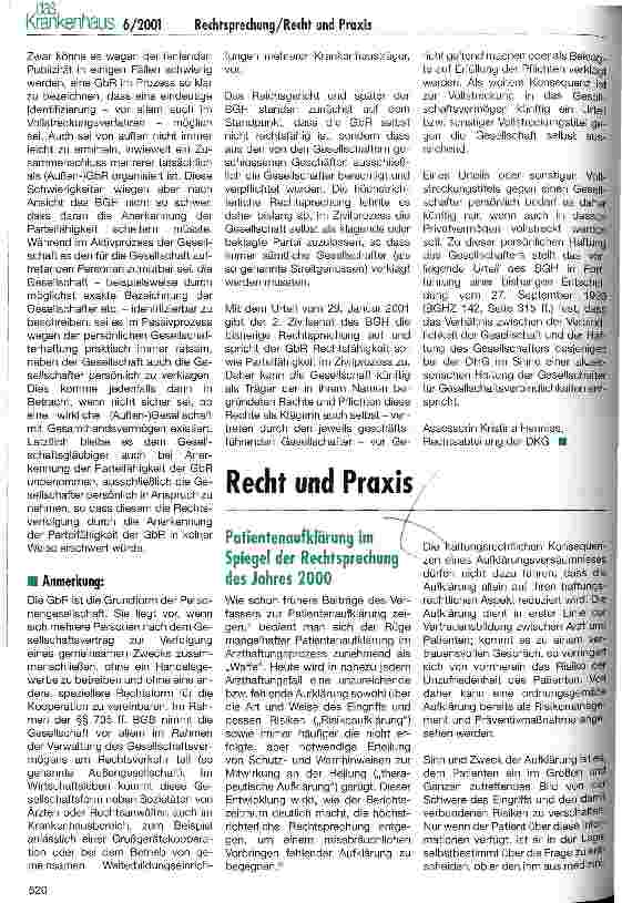 Vorschauseite 1: Recht und Praxis