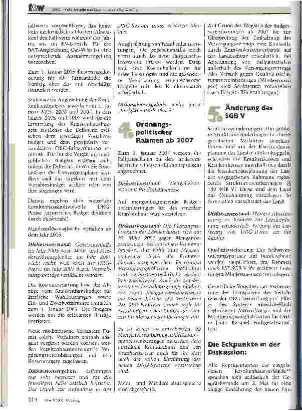 Vorschauseite 3: DRG - Viele Aufgaben müssen noch erledigt werden
