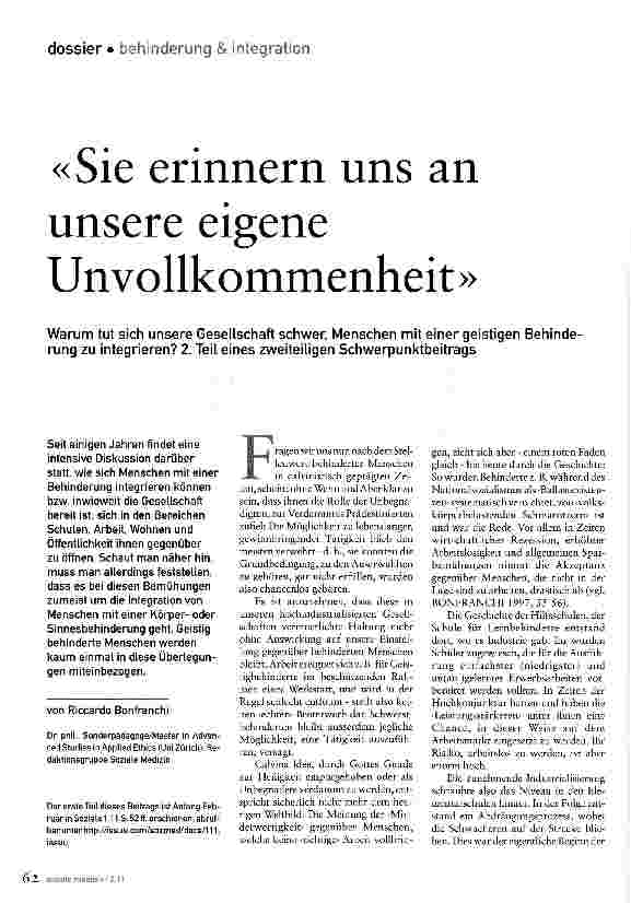 Vorschauseite 1: Sie erinnern uns an unsere eigene Unvollkommenheit