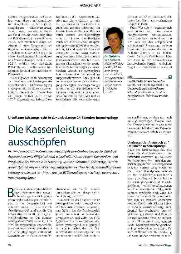 Vorschauseite 1: Die Kassenleistung ausschöpfen