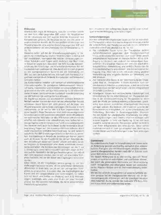 Vorschauseite 6: Evidence-Based Practice: Einstellungen, Kompetenzen und Barrieren bei Ergound Physiotherapeuten. Ergebnisse einer Kursevaluation an der Zürcher Hochschule für Angewandte Wissensch…