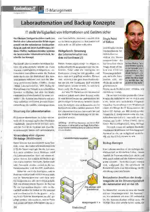 Vorschauseite 1: Laborautomation und Backup Konzepte