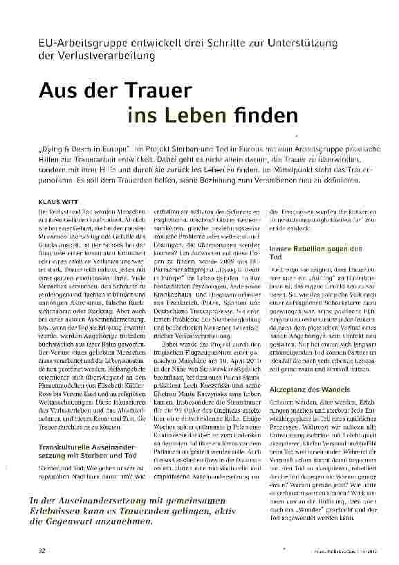 Vorschauseite 1: Aus der Trauer ins Leben finden