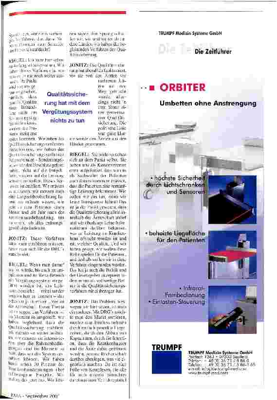 Vorschauseite 4: DRGs korrumpieren die ärztliche Ehtik! Streitgespräch