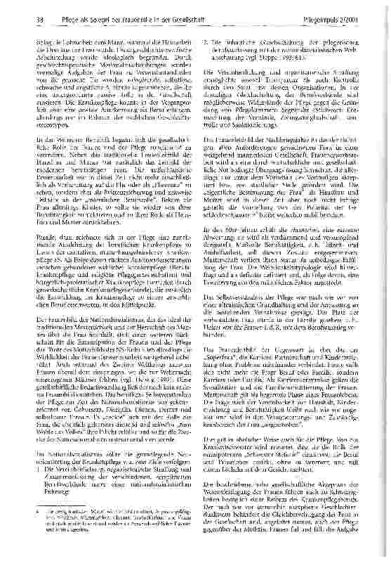 Vorschauseite 2: Pflege als Spiegel der Frauenrolle in der Gesellschaft Einflüsse der Frauenemanzipation auf die Entwicklung der Pflegeberufe