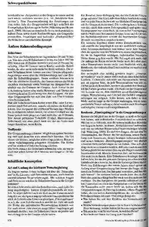 Vorschauseite 2: Geteiltes Leid ist halbes Leid Ein Bericht über die Arbeit in Trauergesprächskreisen