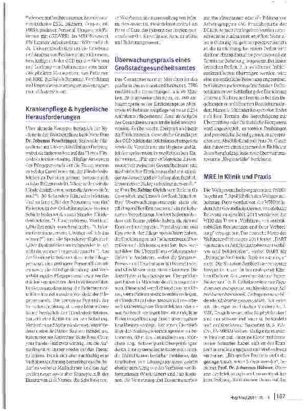 Vorschauseite 2: Händehygiene, multiresistente Erreger und Krankenhaushygieneverordnungen im Fokus