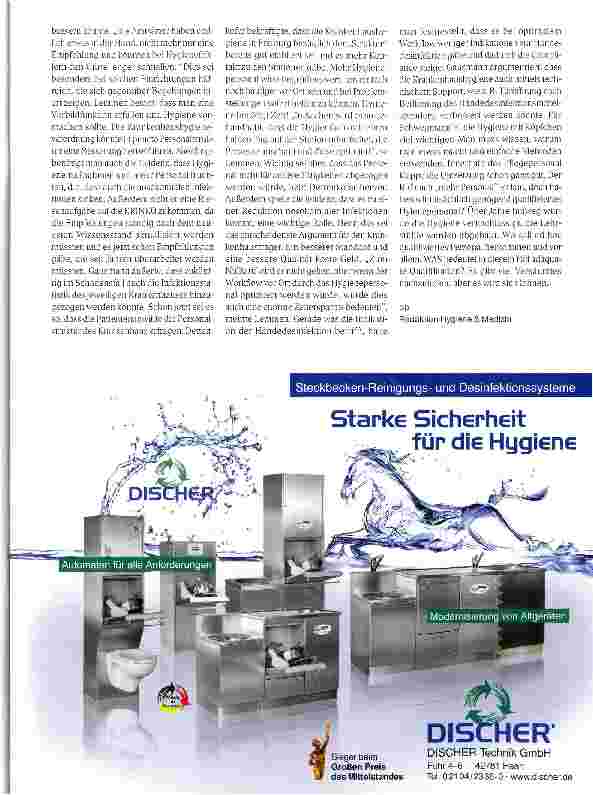 Vorschauseite 4: Händehygiene, multiresistente Erreger und Krankenhaushygieneverordnungen im Fokus