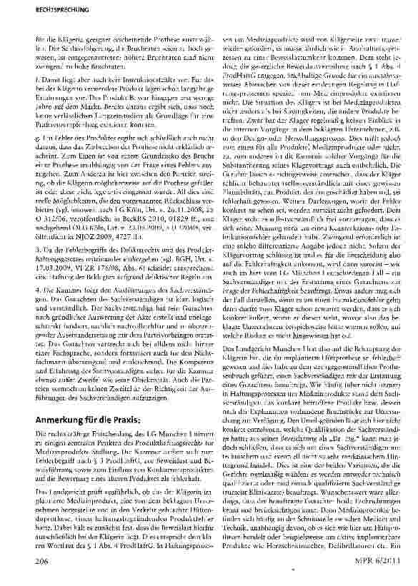 Vorschauseite 3: Produktfehlerhaftigkeit ergibt sich nicht bereits aus neuerem Konkurrenzprodukt