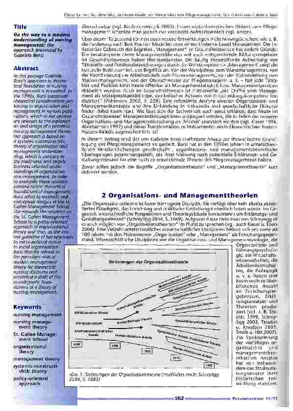Vorschauseite 2: Auf dem Weg zu einem modernen Verständnis von Pflegemanagement:
