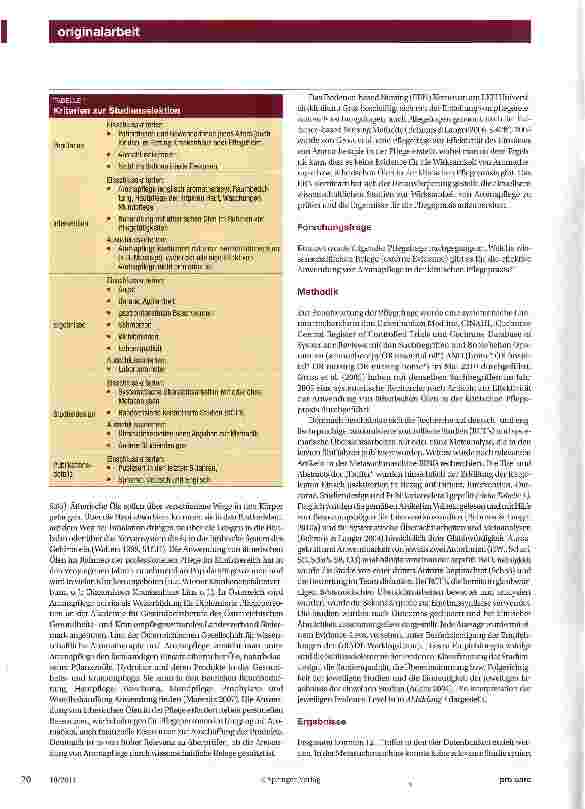 Vorschauseite 2: Anwendung von Aromapflege in der klinischen Pflegepraxis: Eine systematische Übersichtsarbeit