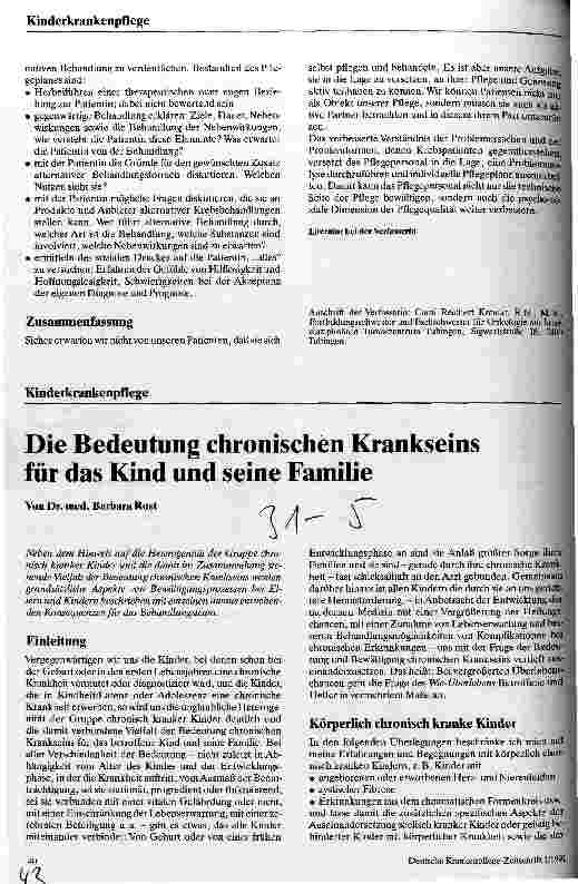 Vorschauseite 5: Psycho-soziale Aspekte in der Pflege zytostatisch behandelter Patienten