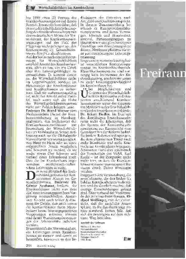 Vorschauseite 3: Wirschaftlichkeit im Krankenhaus Ersatzkassenforum 1991
