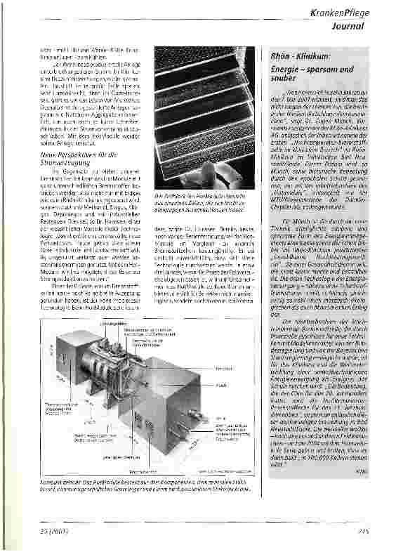 Vorschauseite 2: Erste Hochtemperatur-Brennstoffzelle in einer Klinik