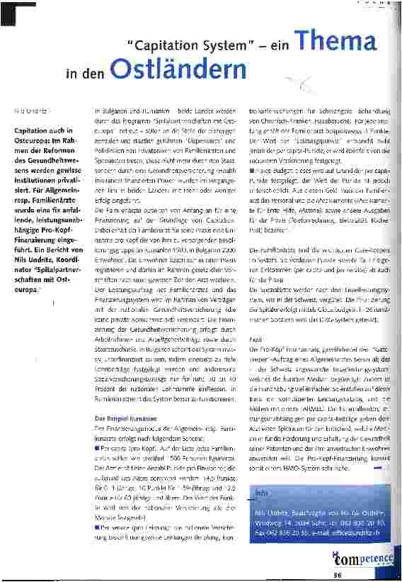 Vorschauseite 1: Caoiutation System - ein Thema in den Ostländern