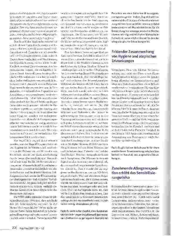 Vorschauseite 2: Konsequenzen aus der irreführend als Hygienehypothese bezeichneten Infektionshypothese für die Lebensweise