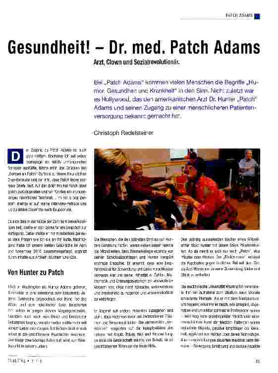 Vorschauseite 1: Gesundheit! - Dr. med. Patch Adams