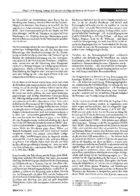 Vorschauseite 5: Pflege und Betreuung: Plädoyer für eine wechselseitige Annäherung und Kooperation