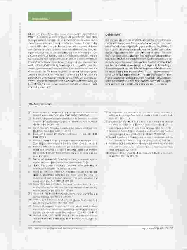 Vorschauseite 5: Wirksamkeit der Spiegeltherapie zur Verminderung von Phantomempfindungen und -schmerzen: eine systematische Übersichtsarbeit