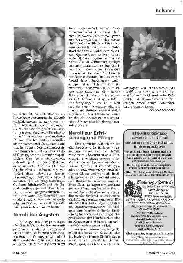 Vorschauseite 2: KOLUMNENEROLI - ERSTE HILFE AUS DEM ORANGENHAIN