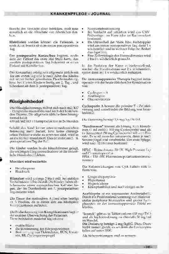 Vorschauseite 3: Welche Aufgaben hat das Pflegepersonal nach einer Nierentransplantation