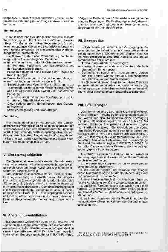 Vorschauseite 2: Berufsbild Krankenschwester/Krankenpfleger — Fachbereich Gemeindekrankenpflege