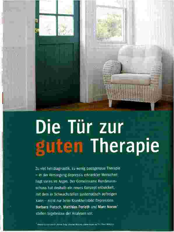 Vorschauseite 1: Die Tür zur guten Therapie